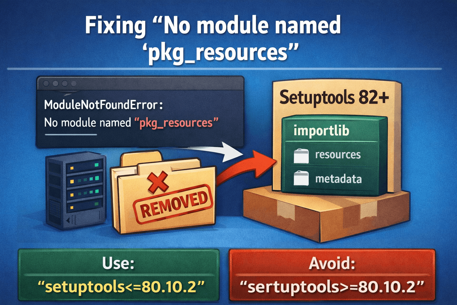 Fixing “No module named 'pkg_resources'” After Setuptools 82 Removal